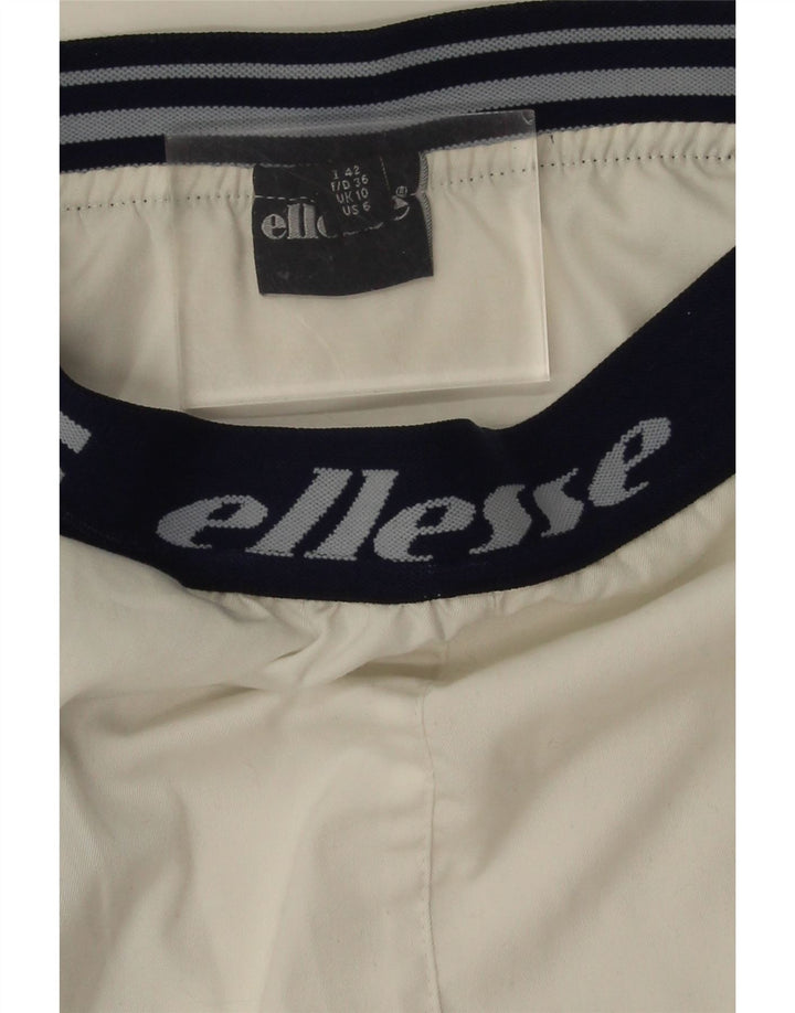 Ellesse Dame grafisk mininederdel UK 10 Small W24 White Colourblock
