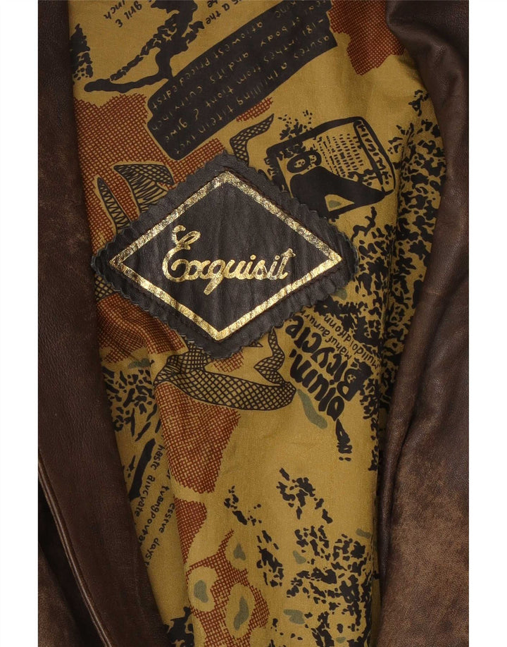 Vintage herre læderjakke UK 42 XL Brun
