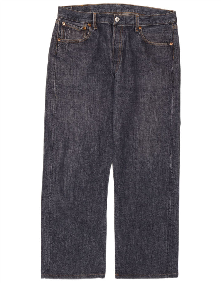 Levi's Herre 501 Straight Jeans W36 L28 Marineblå