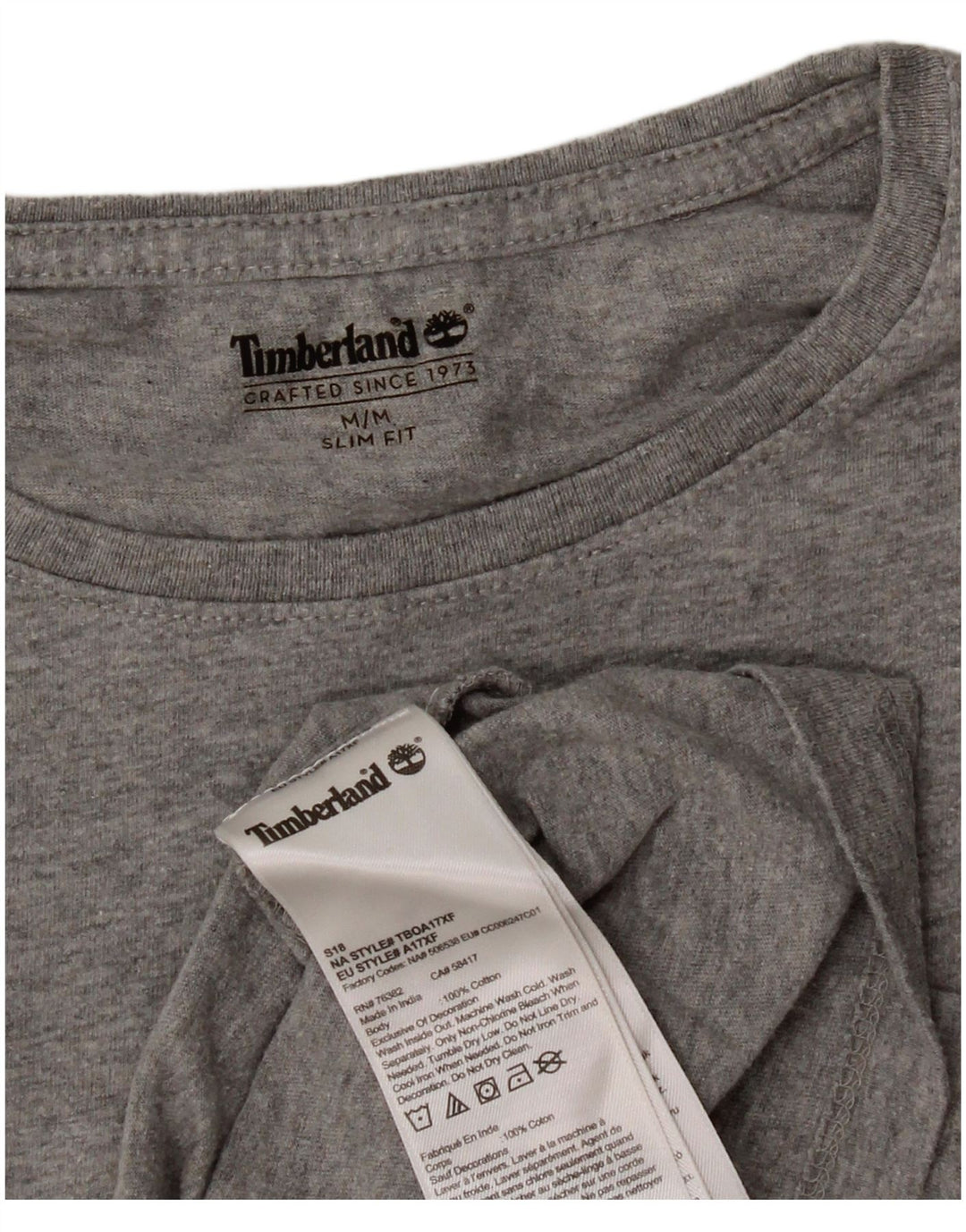 Timberland Herre Slim Fit T-shirt Top mellemgrå bomuld