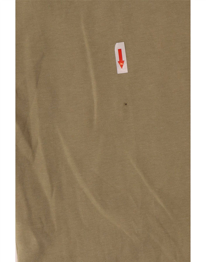 Zara Herre T-Shirt Top Lille Khaki Bomuld
