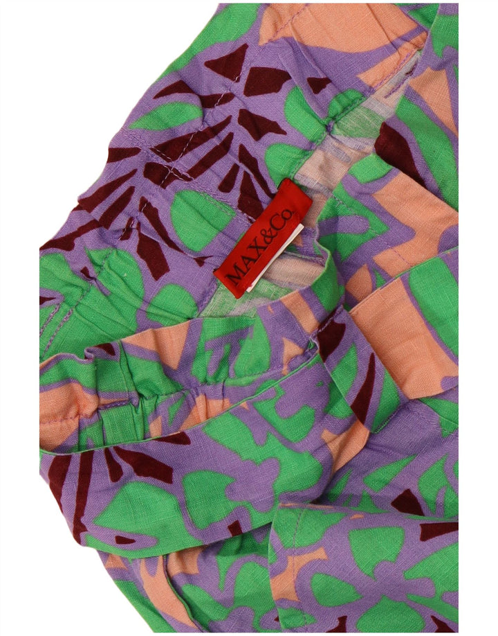 Max & Co. Capribukser med brede ben til kvinder W30 L22 Flerfarvet blomster