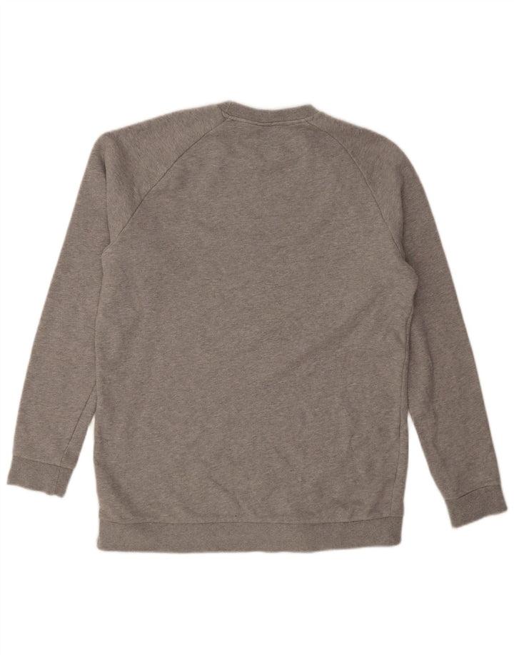 Adidas grafisk sweatshirt til mænd mellem grå bomuld