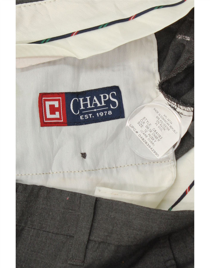 CHAPS Boys Straight Chino Trousers 11-12 Years W24 L25 Grey Polyester Vintage Chaps and Second-Hand Chaps from Messina Hembry 