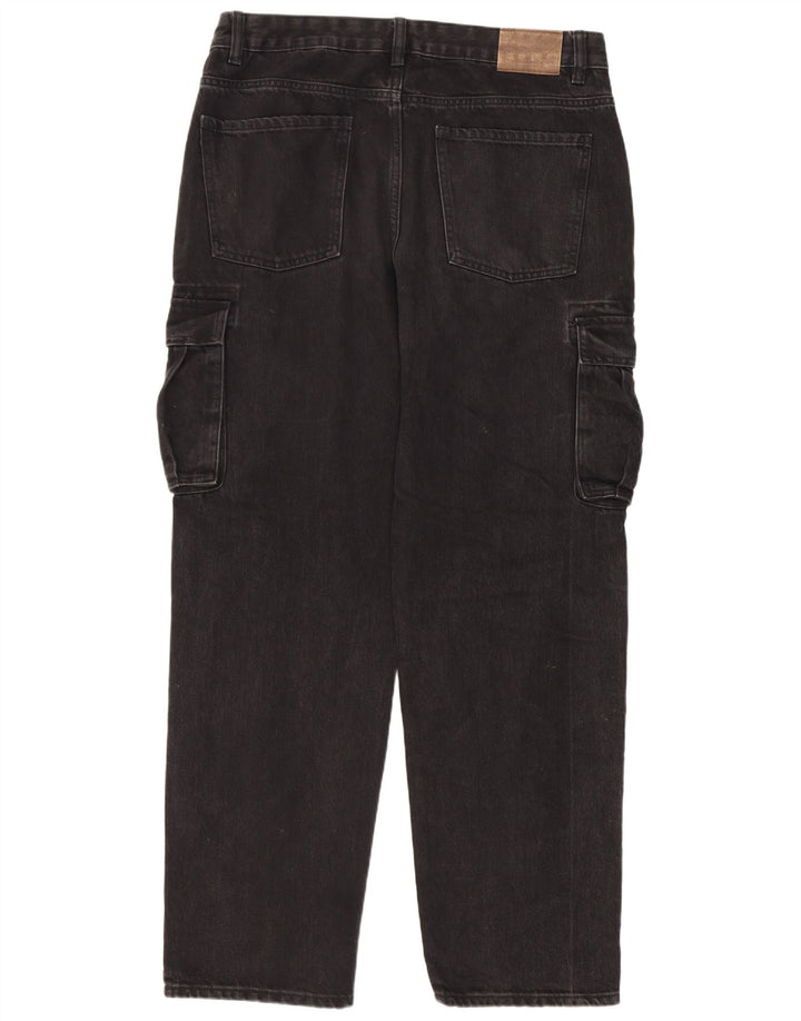 Kiabi Herre Cargo Straight Jeans IT 50 Large W34 L31 Sort