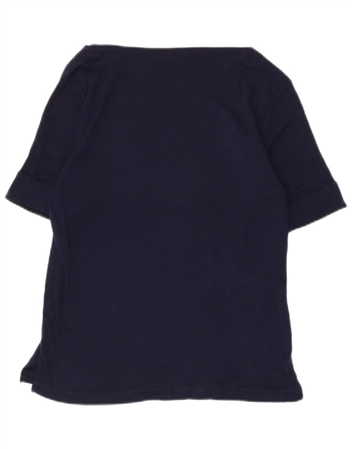 Ralph Lauren Damebluse Top UK 10 Small Navy Blue
