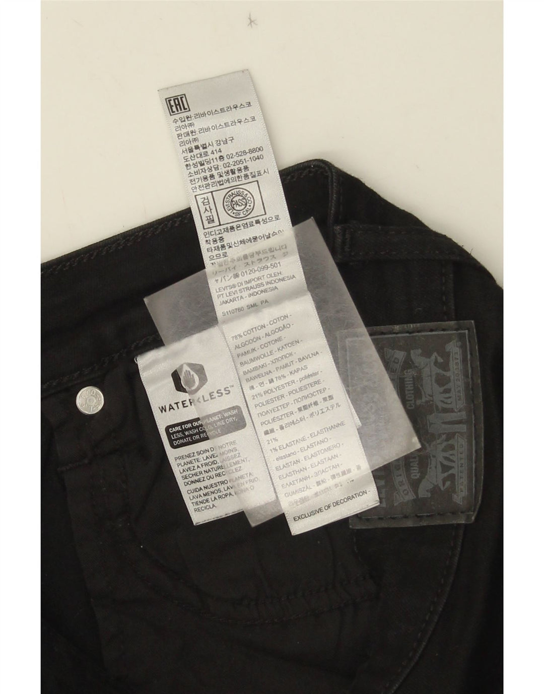 Levi's Dame Skinny Jeans W28 L28 Sort Bomuld
