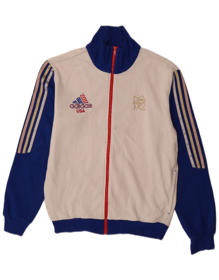 Adidas Træningsdragt til mænd Topjakke Medium White Colourblock Bomuld