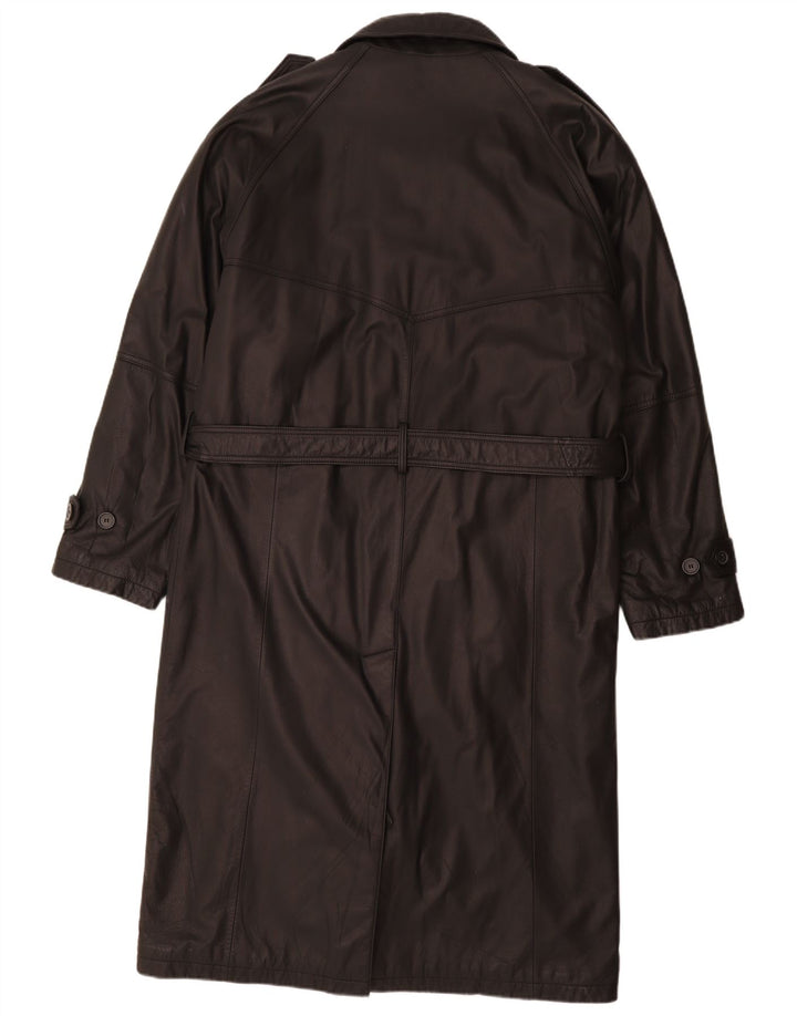 WESTBURY Læder Trench Coat til mænd IT 52 XL sort læder