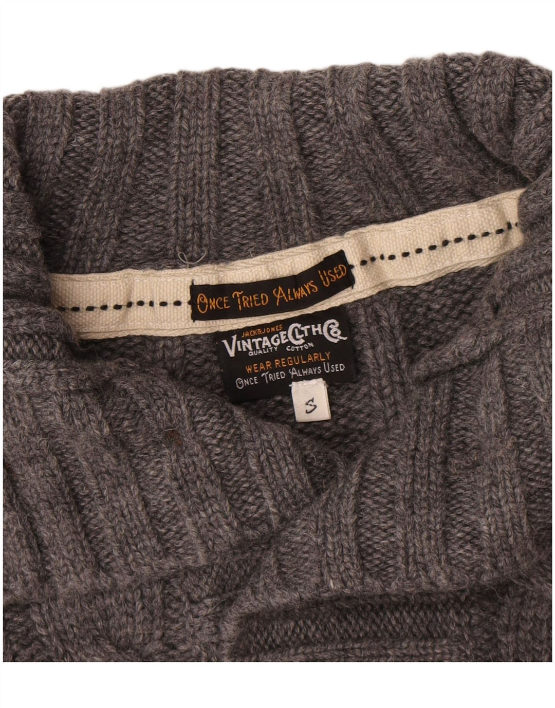 Jack & Jones Herre Button Neck Jumper Sweater lille grå uld