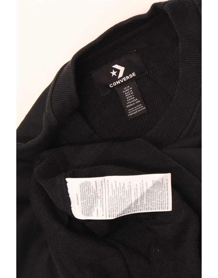 Converse Herre grafisk sweatshirt Jumper Medium Sort Bomuld