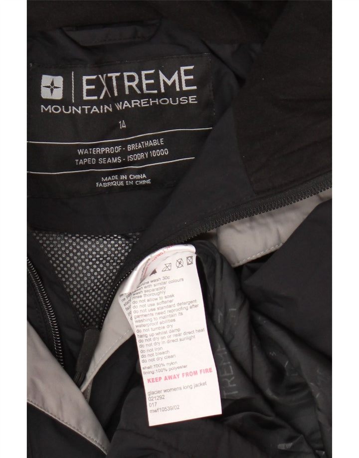 Mountain Warehouse Dame Regnjakke med hætte UK 14 Stor sort nylon