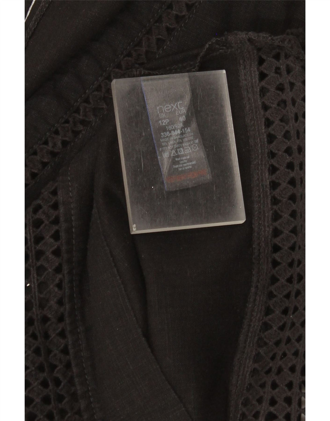 Næste Womens Shift Dress UK 12 Medium Black Linen