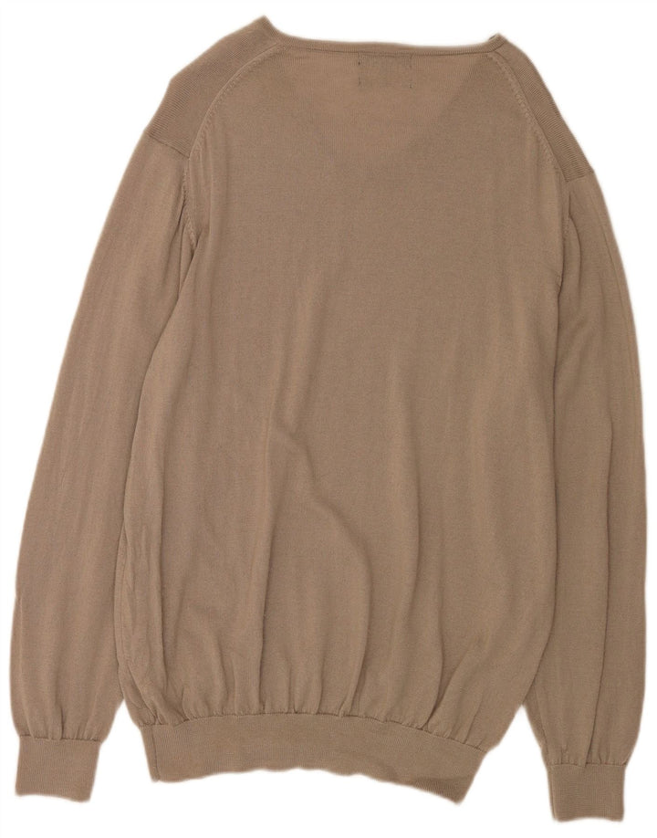 Marks & Spencer Herre Autograph V-hals sweater XL Beige Uld