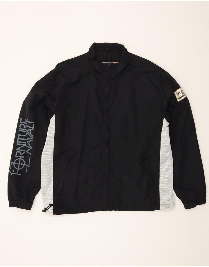 MURPHY & NYE Grafisk træningsdragt til mænd, topjakke, stor sort farveblok