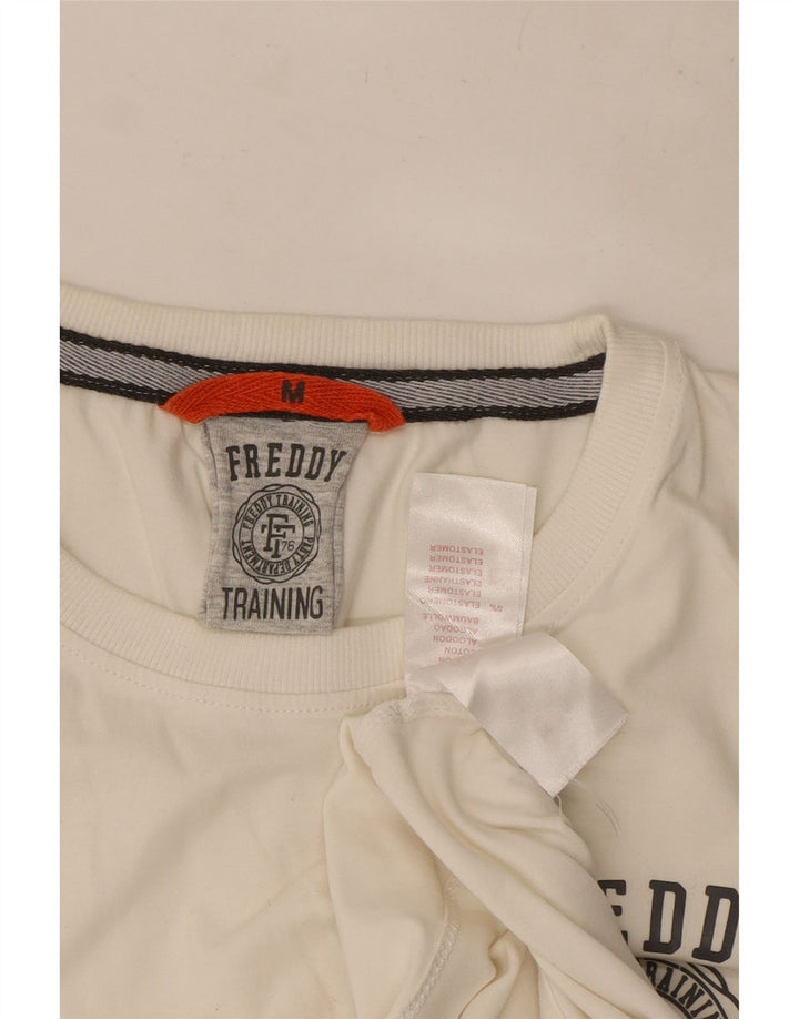 Freddy Herre Grafisk Vest Top Medium Hvid Bomuld