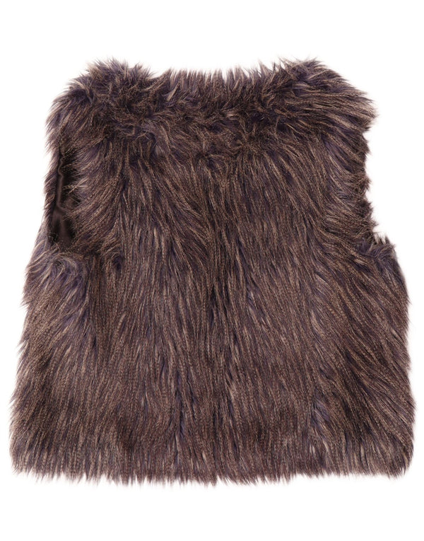 Phase Eight Womens Open Faux Fur Gilet UK 16 Large Multicolored Flecked