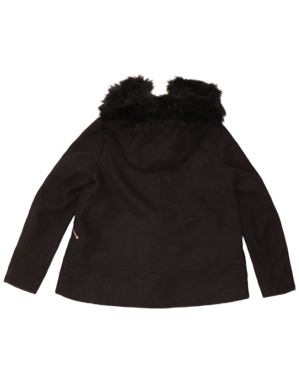 Zara Vindjakke med hætte til kvinder UK 14 Medium Sort