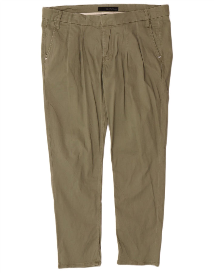 Calvin Klein Jeans Herre Slim Chino Bukser W32 L27 Khaki Cotton Classic