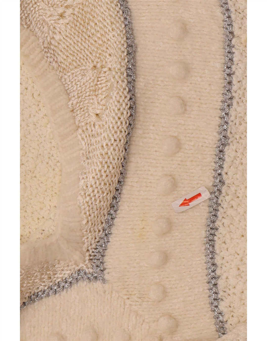 Madeleine Dame V-hals sweater EU 36/38 Lille hvid stribet