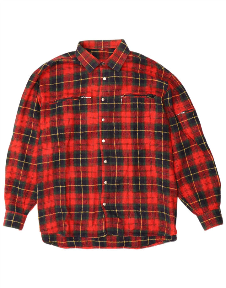 Vintage flannelskjorte til mænd 2XL rød ternet