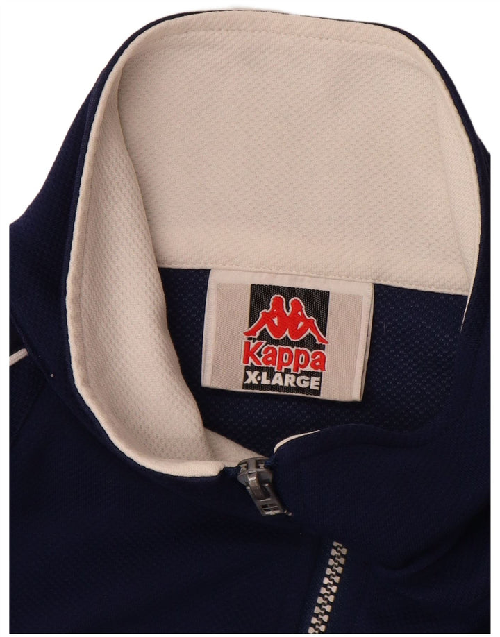 KAPPA Grafisk træningsdragt til mænd Topjakke XL Marineblå Colourblock Polyester