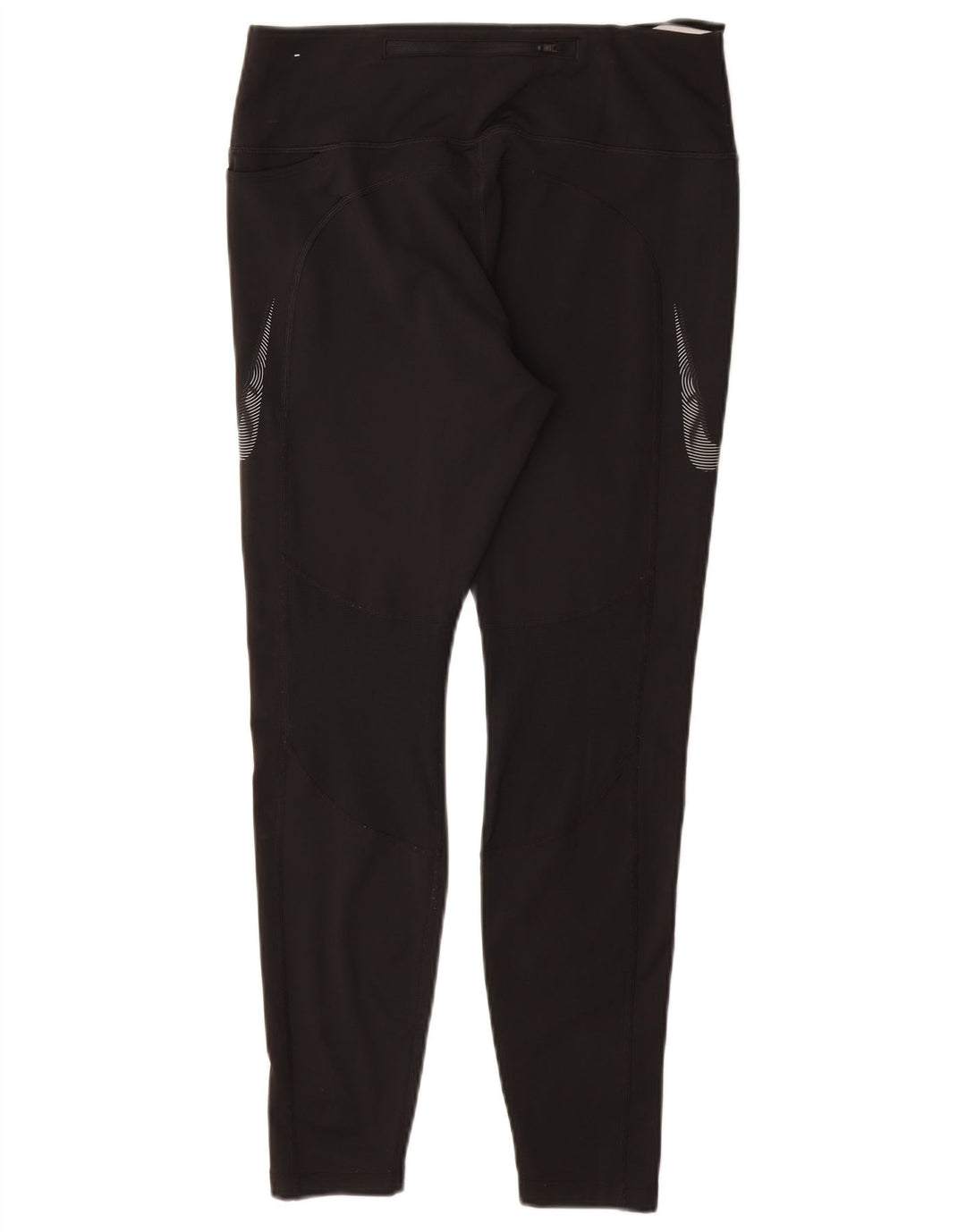 NIKE Dri Fit grafiske leggings til kvinder UK 14 Stor sort polyester