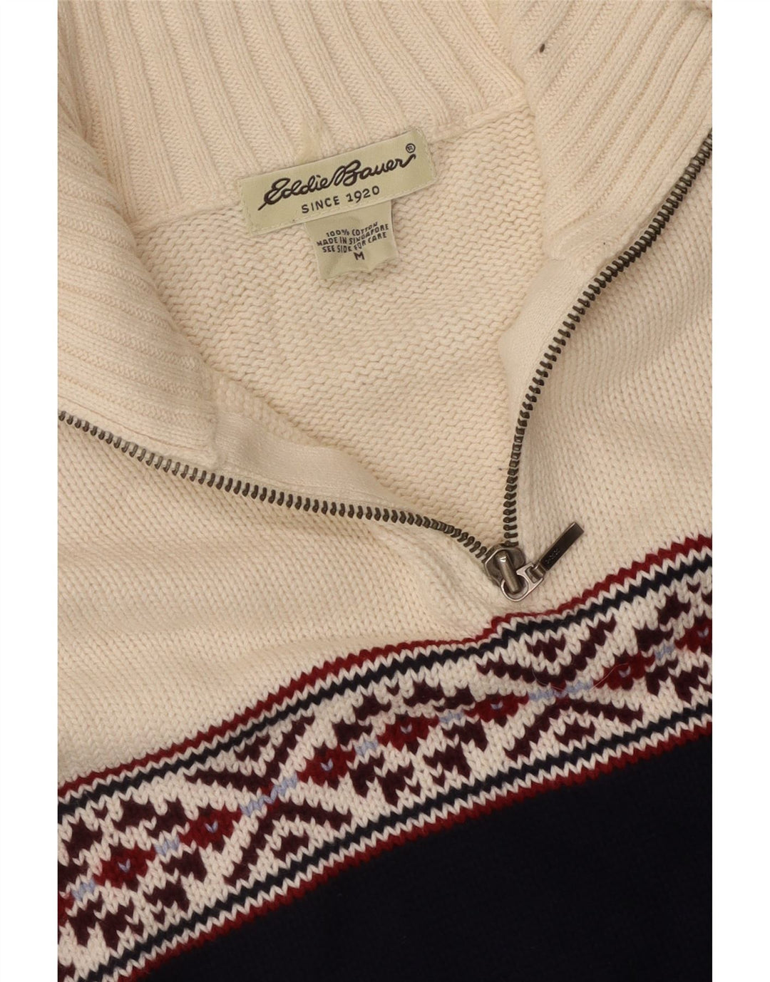 EDDIE BAUER Sweater med lynlås til kvinder UK 14 Medium Navy Blue