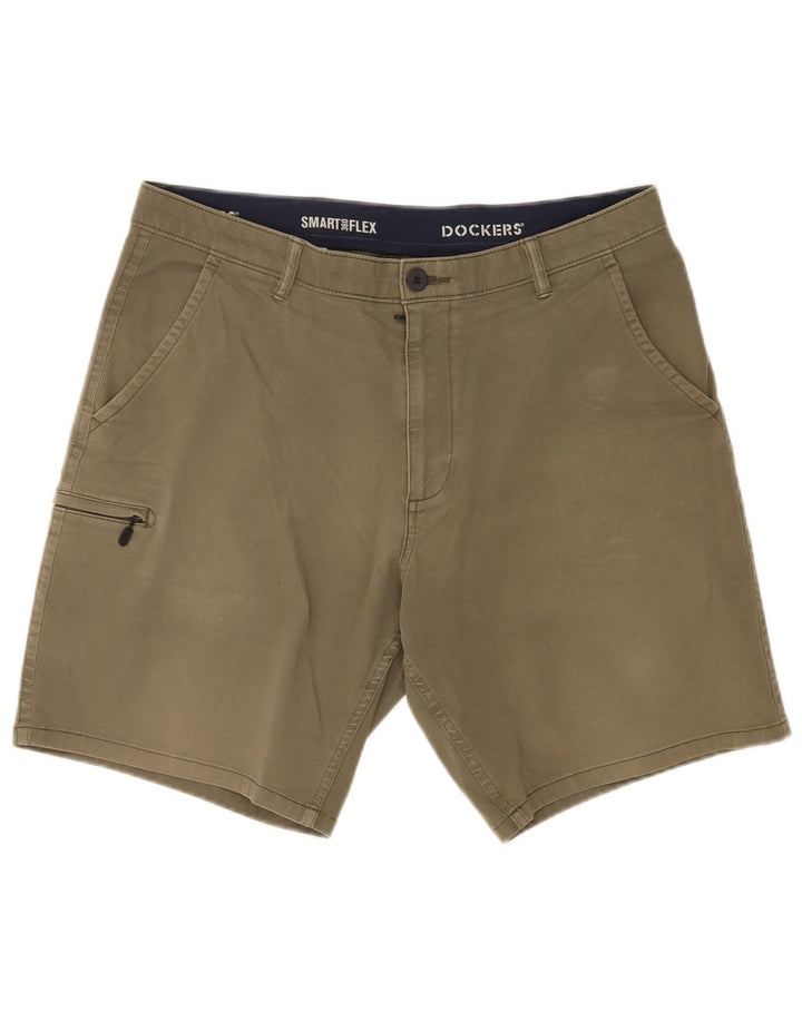 Dockers Herre Cargo Shorts W34 Large Khaki Bomuld