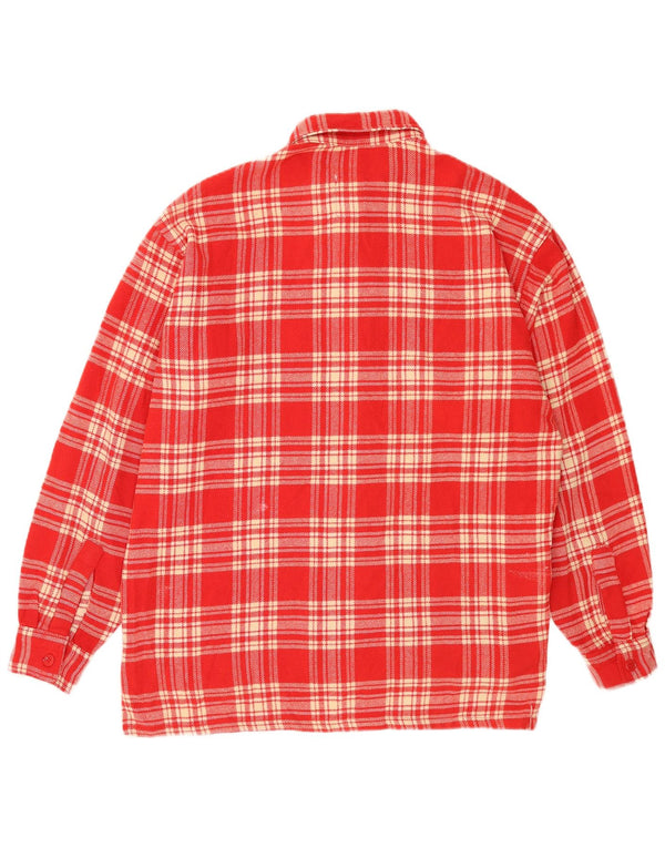 Rifle Herre Overshirt Skjorte Medium Rød Ternet Akryl