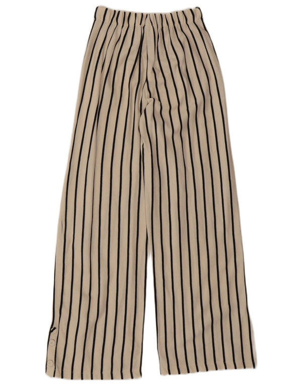 Zara Piger Casual Bukser med brede ben 13-14 år W22 L27 Beige Nålestribe