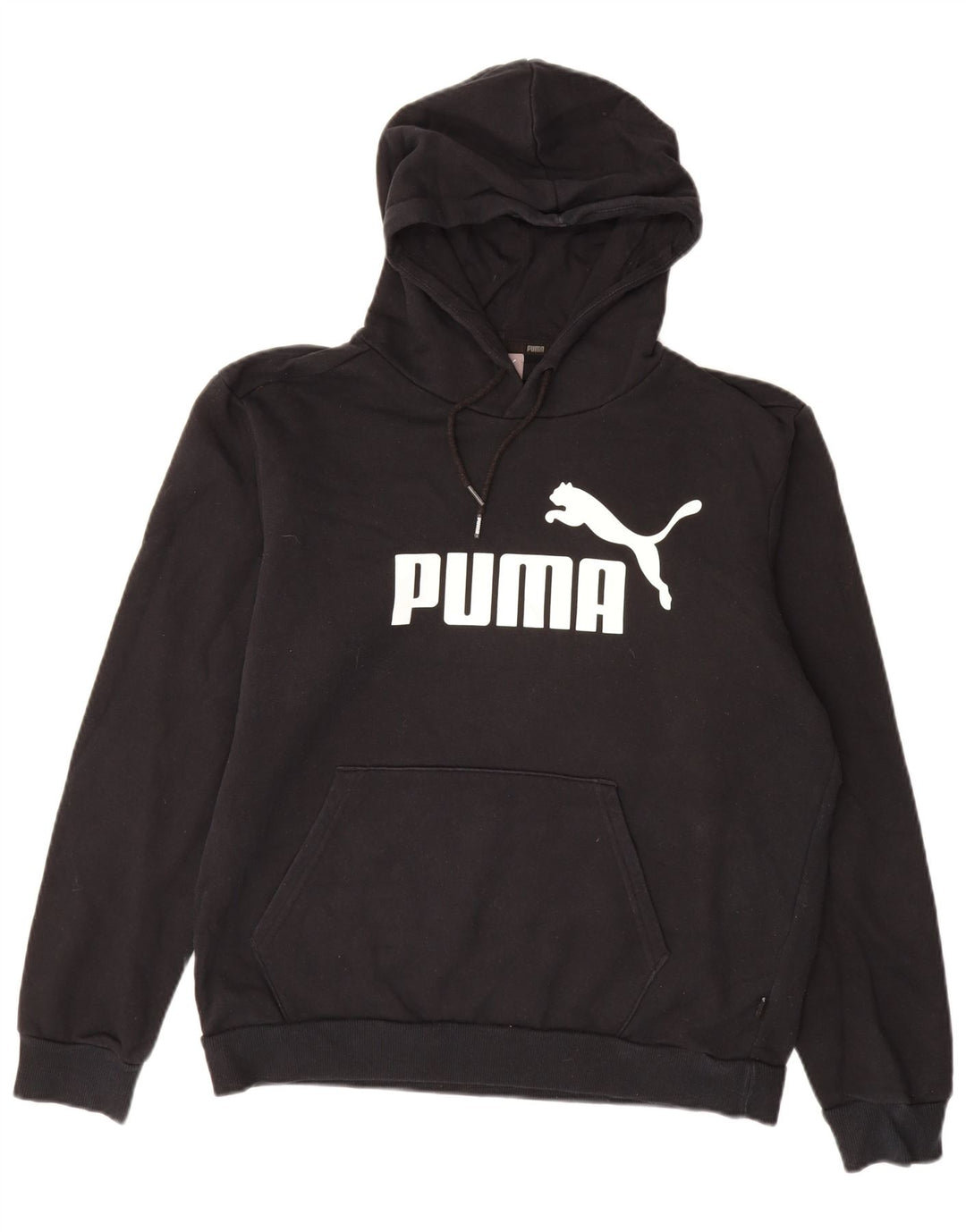 PUMA Grafisk hættetrøje til mænd mellem sort bomuld