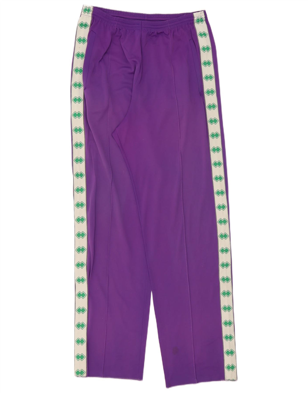 Vintage herre grafisk træningsdragt bukser Medium Lilla Colourblock