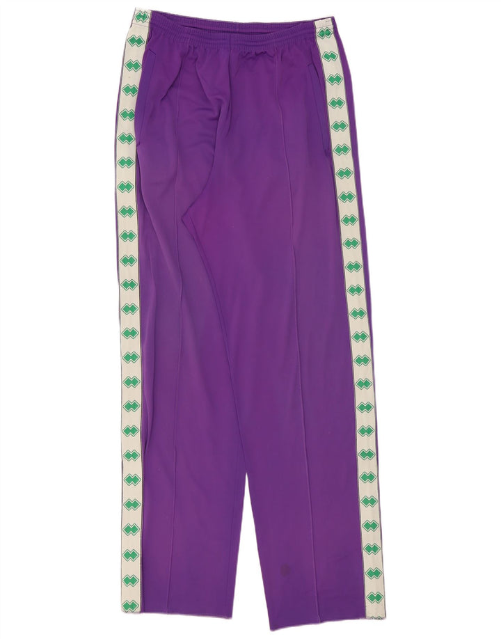 Vintage herre grafisk træningsdragt bukser Medium Lilla Colourblock