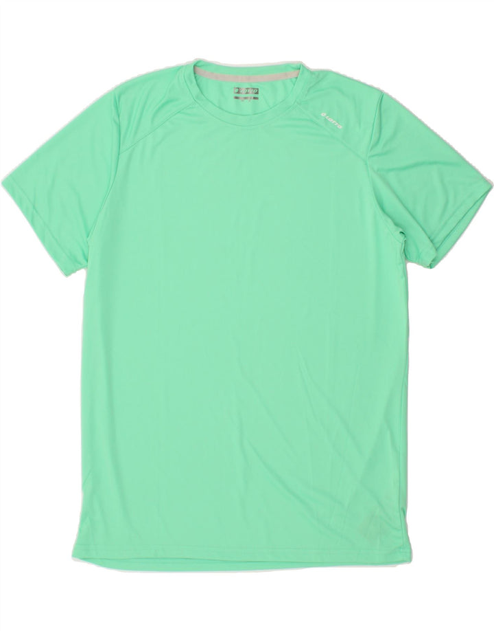 LOTTO Mens T-Shirt Top XL Green Polyester Vintage Lotto and Second-Hand Lotto from Messina Hembry 