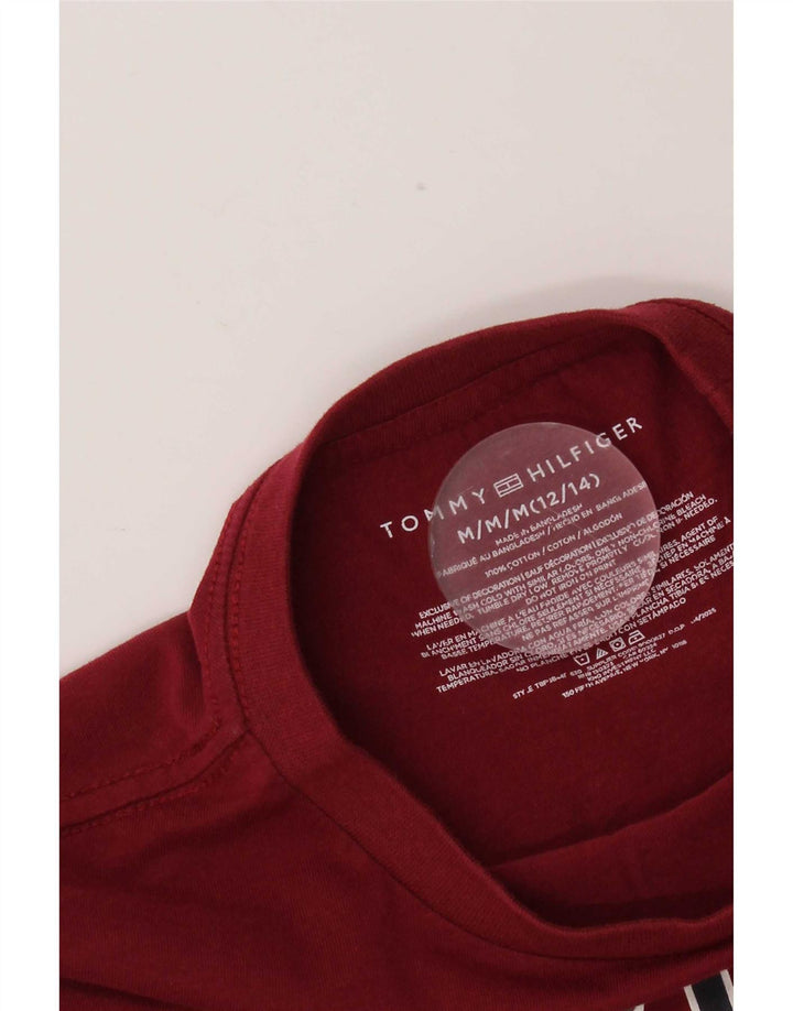 Tommy Hilfiger drenge grafisk top langærmet 12-13 år Medium Burgundy