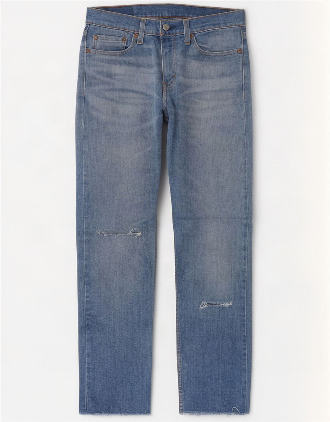 Levi's Womens 514 Distressed Straight Jeans W28 L30 Blå