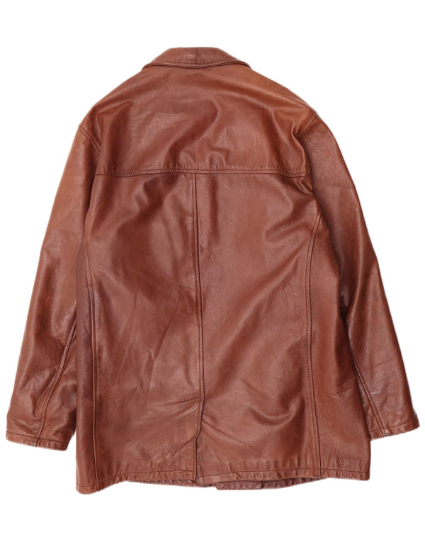 Vintage Herre Læderjakke UK 38 Medium Brun Læder