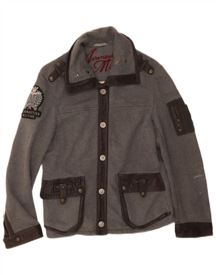 Aeronautica Militare Dame Utility Jacket IT 44 Medium Grey Colourblock