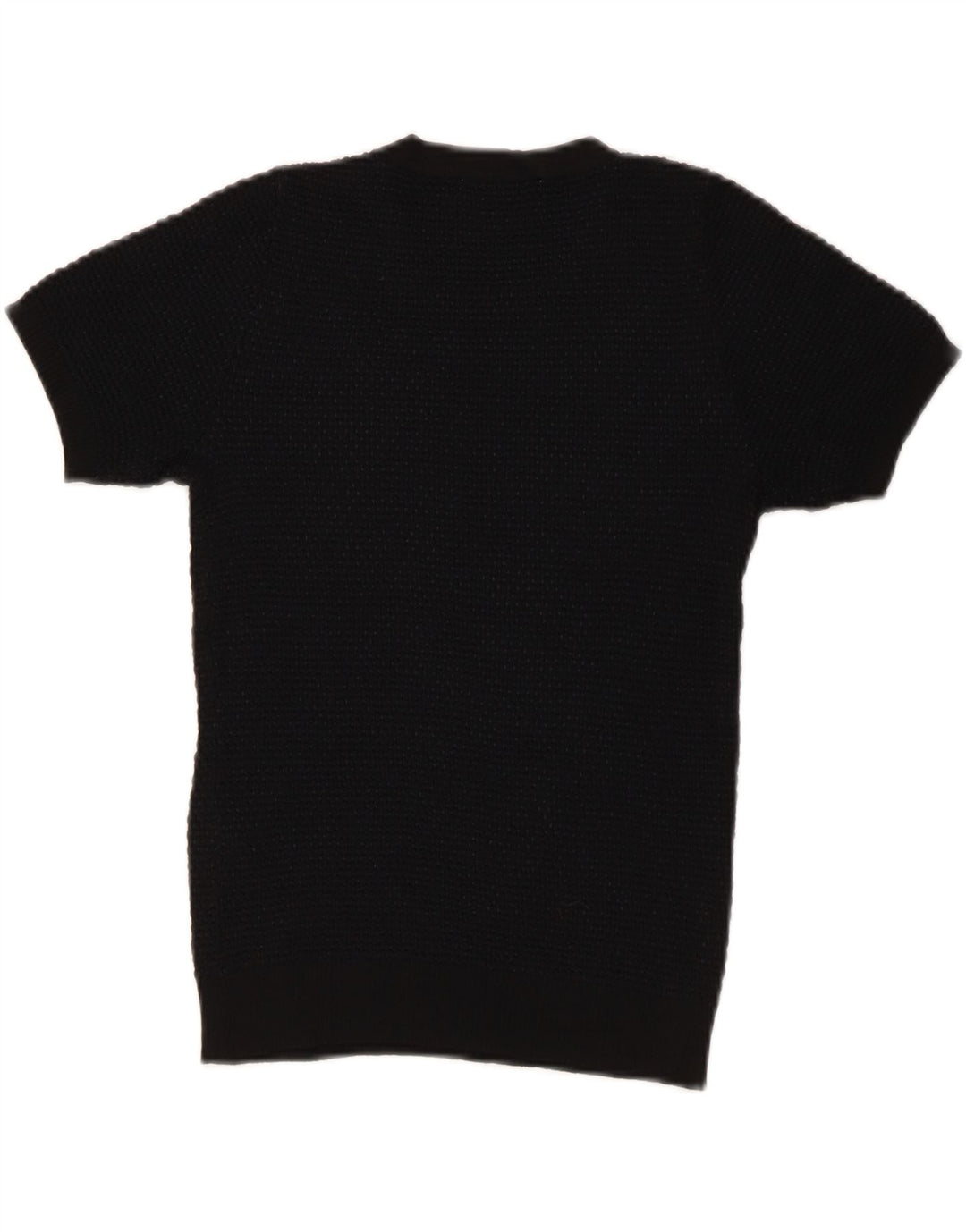 ZARA Womens T-Shirt Top UK 12 Medium Black Viscose Vintage Zara and Second-Hand Zara from Messina Hembry 