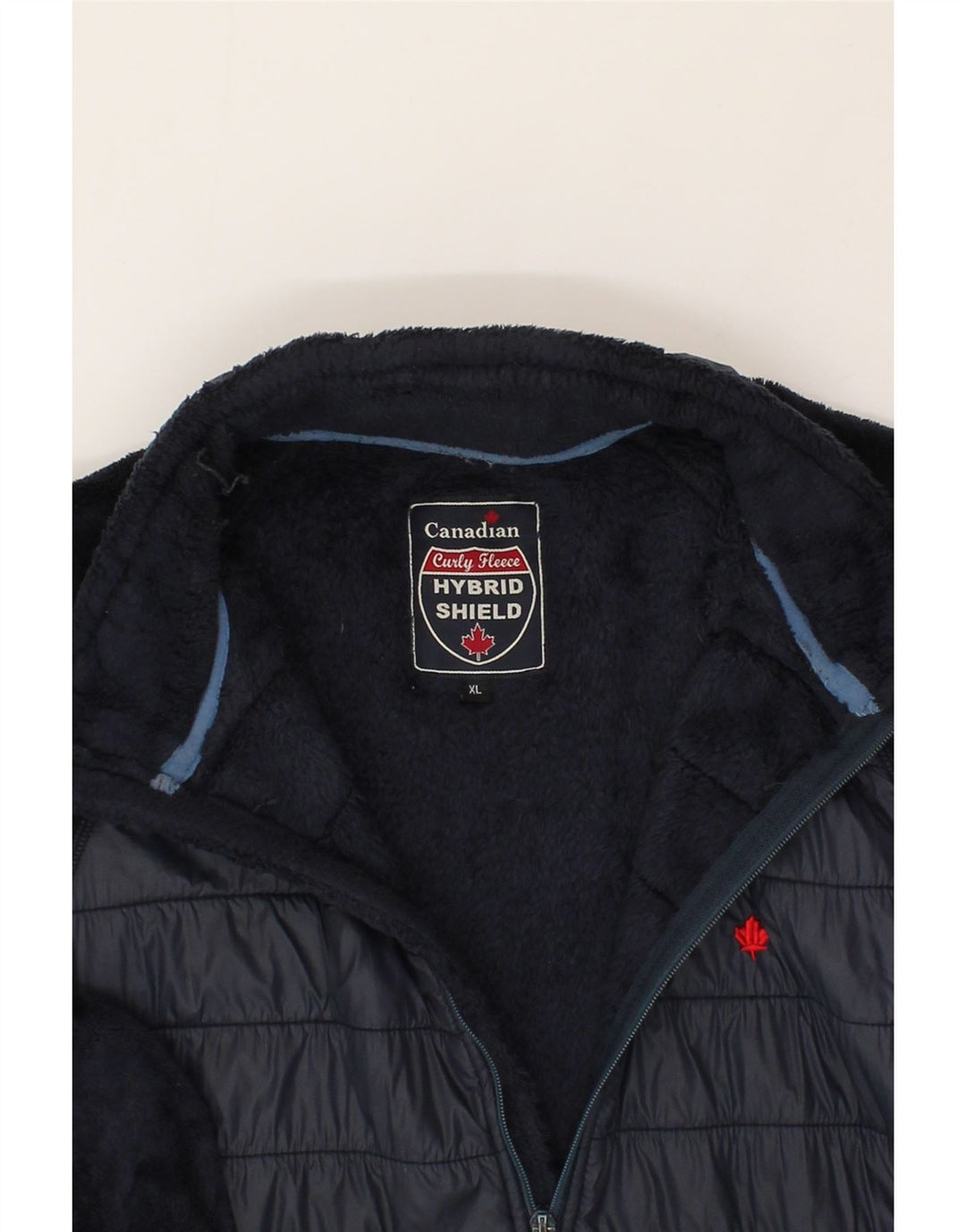 CANADIAN Womens Fleece Jacket UK 18 XL Navy Blue Polyester Vintage Canadian and Second-Hand Canadian from Messina Hembry 