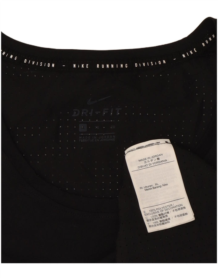 Nike Herre Dri Fit Grafisk Vest Top XL Sort Polyester