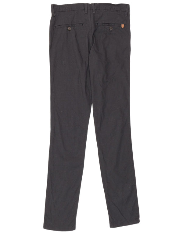 Zara Herre Slim Casual Bukser EU 38 Small W30 L34 Marineblå Bomuld