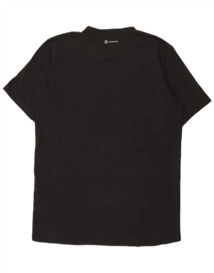 Adidas T-shirt top mellem sort polyester til mænd