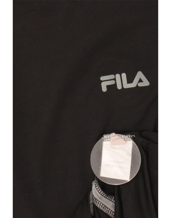 FILA Herre T-Shirt Top Medium Sort Colourblock Polyester