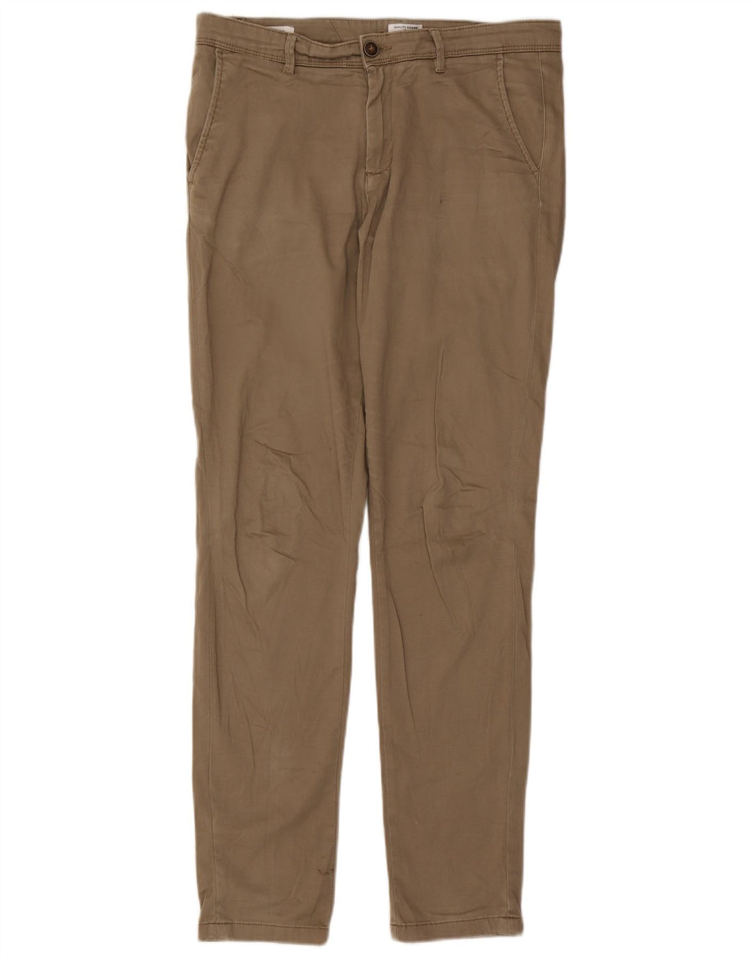 JACK & JONES Slim Chino Bukser til mænd W32 L32 Beige Bomuld