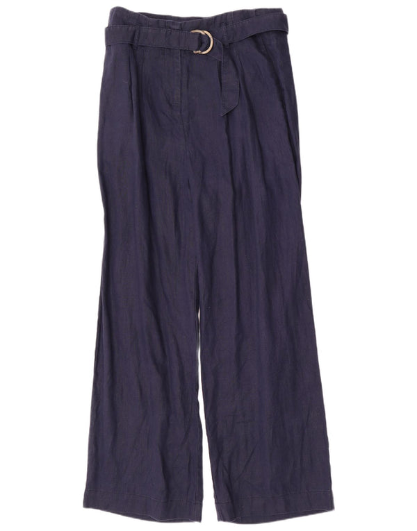 Marks & Spencer Højtaljede fritidsbukser til kvinder UK 14 Large W32 L32 Navy