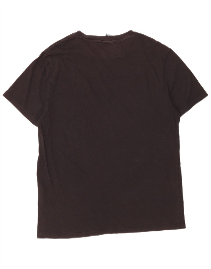 Champion Herre T-Shirt Top Medium Sort Bomuld