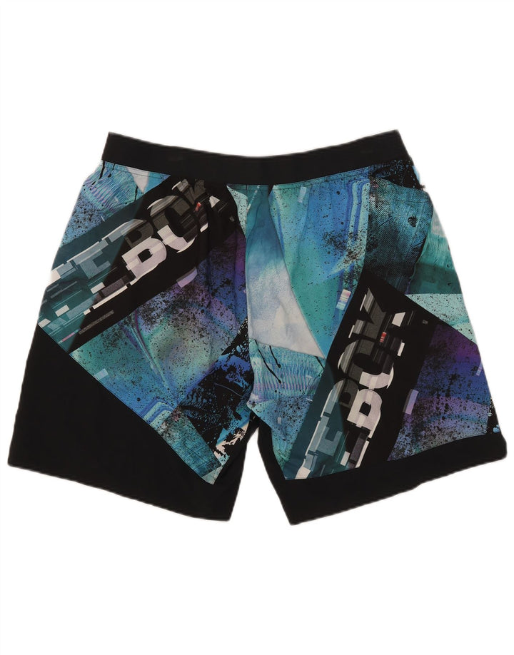Reebok Herre grafiske badeshorts Store blå Colourblock Polyester
