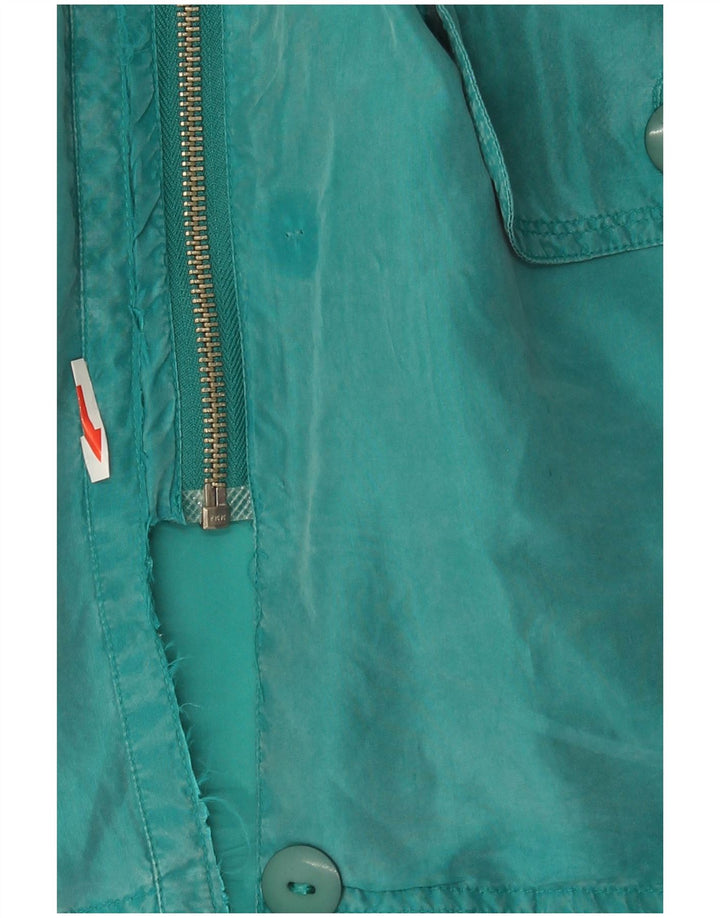 Vintage overfrakke til kvinder IT 44 Medium turkis silke